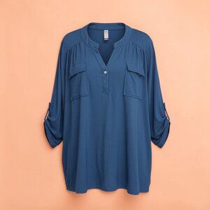 Shein Brand Woman's Plus Blue Blouse 3XL